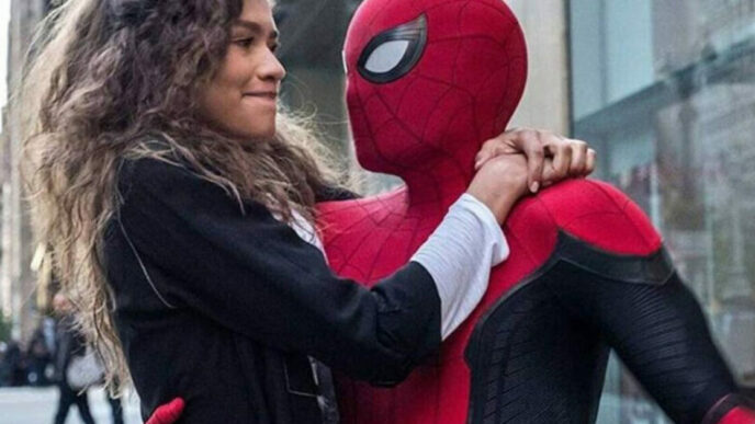 Tom Holland aiuta Zendaya a sf